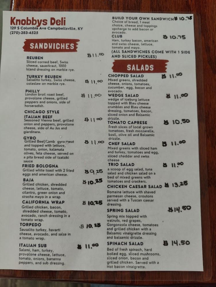 Knobby's Deli Menu image 4